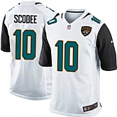 Nike Men & Women & Youth Jaguars #10 Scobee White Team Color Game Jersey,baseball caps,new era cap wholesale,wholesale hats